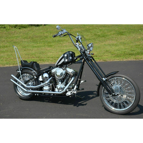 PartzBiz HD: 4421330-Chrome Round 33” Round Sissy Bar Harley Chopper Bobber Rigid 6” Flat Fender 50-0851 Chrome Round 33” Tall Sissy Bar Harley Chopper Bobber Rigid 6” บังโคลนหลังแบบเรียบ