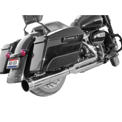 PartzBiz HD MU90067 - Chrome 4.5" Power House¬†Performance 2into1 Exhaust System Harley Touring 85-16