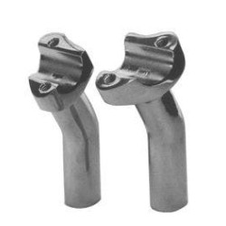 PartzBiz HD MU41101 - Chrome 4.5" Pullback Handlebar Risers for 1" Handlebars Pull Back Risers 77-17
