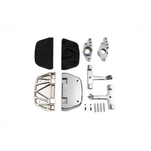 PartzBiz HD: 4421262-Chrome D-Shaped Passenger Footboard Set w/ Swingarm Mount Harley Touring 82-06 PartzBiz HD: 4421262-Chrome D-Shaped Passenger Footboard Set w/ Swingarm Mount Harley Touring 82-06