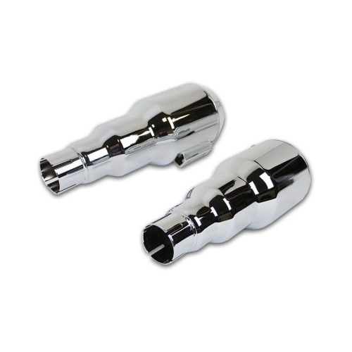 PartzBiz HD: 4421242-Chrome Grenade Slip-On Muffler Exhaust Set 1.75" Inlet Harley & Custom Chopper PartzBiz HD: 4421242-Chrome Grenade Slip-On Muffler Exhaust Set 1.75" Inlet Harley & Custom Chopper