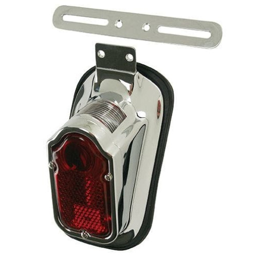PartzBiz HD: 4421197-Chrome Plated 12V Tombstone Taillight Harley Early 47-54 Models OE 68003-47 8-56