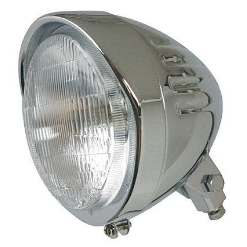 PartzBiz HD: 4421200-Chrome Plated 4.5" Bullet Style Headlight 3/8-24 Stud Harley & Custom Models 8-146