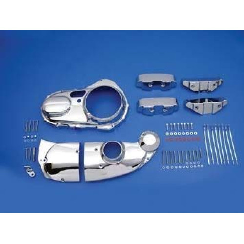 PartzBiz HD: 4421203-Chrome Primary Rocker Cam Covers Dress Up Kit 04-19 Harley Sportster XL 42-0947