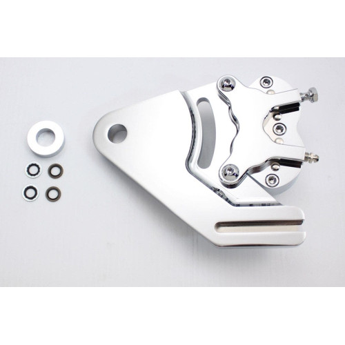 PartzBiz HD: 4421208-Chrome Rear 4 Four Piston Brake Caliper Kit Harley Softail FXST FLST Evo 23-0853