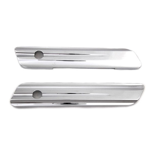 PartzBiz HD: 4421177-Chrome Saddlebag Face Plate Latch Covers Set 49-1011 Harley FLT 14-Up 