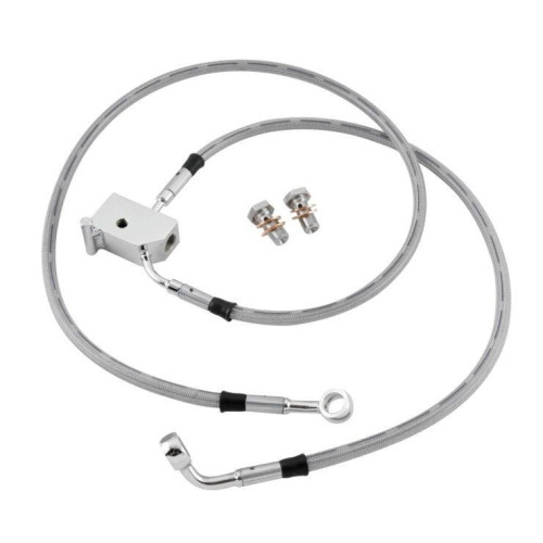 PartzBiz HD: 4421155-Chrome Stainless DOT Rear Brake Line Kit Non ABS 035894 Harley Touring 08-13 PartzBiz HD: 4421155-Chrome Stainless DOT Rear Brake Line Kit Non ABS 035894 Harley Touring 08-13