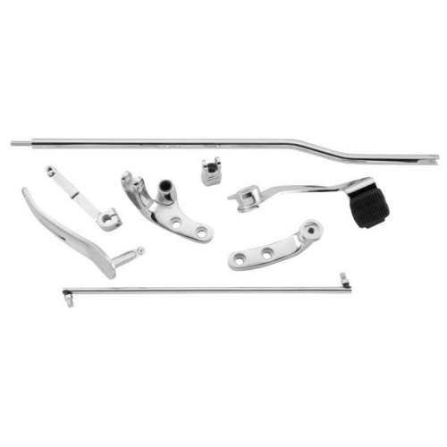 PartzBiz HD: 4421157-Chrome Stock Length Forward Control Kit w/o Pegs 06-17 Harley Dyna Repl 49080-0 482718 056269 PartzBiz HD: 4421157-Chrome Stock Length Forward Control Kit w/o Pegs 06-17 Harley Dyna Repl 49080-0 482718 056269
