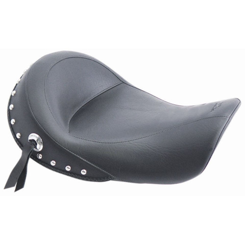 PartzBiz HD: 4421162-Mustang Seats Chrome Studded Driver Solo Seat for Harley Dyna Models 04-05 | 75271