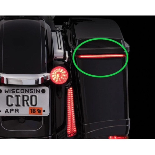 PartzBiz HD: 4421113-Ciro 40042 Red LED Run/Turn/Brake Bag Blades Lights Harley FLH/T 14-Up 2040-2587 20402587 best new lighting upgrade replacement custom bagger dresser touring saddlebag blinker indicator