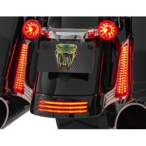 PartzBiz HD: 4421114-EPC Great Price. Free Shipping. Ciro 40043 Red LED Rear Filler Panel Accent Lights Harley Touring FLH/R 14-Up