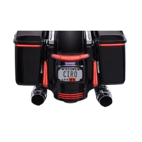 PartzBiz HD: 4421121-Ciro 40054 Black Tail Light & License Plate Assembly 10-13 Harley FLHX/FLTRX 2010-1351 20101351 FLHRC Street Road Glide King Classic Bagger Dresser Touring PartzBiz HD: 4421121-Ciro 40054 Black Tail Light & License Plate Assembly 10-13 Harley FLHX/FLTRX 2010-1351 20101351 FLHRC Street Road Glide King Classic Bagger Dresser Touring
