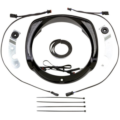 PartzBiz HD: 4421067-Ciro 45206 Fang LED Headlight Accent Bezel Black Harley Batwing Touring 14-Up PartzBiz HD: 4421067-Ciro 45206 Fang LED Headlight Accent Bezel Black Harley Batwing Touring 14-Up