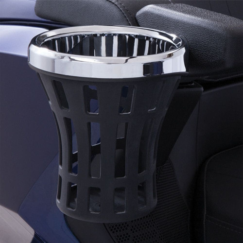 PartzBiz HD: 4421051-Ciro 50822 Chrome Lip Big Ass Passenger Drink Holder w/ Mount 30oz 14-19 Touring 0636-0135 06360135 slushie 7-11 summer cup handlebar perch touring sportster dyna softail