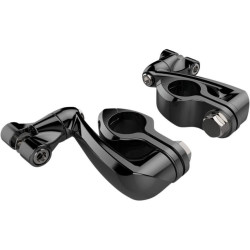 PartzBiz HD DS16240304 - Ciro Black Adjustable 1-1/4" Hi-Way Bar Mount 4" Extension Arm Clevis Mount  | 60024
