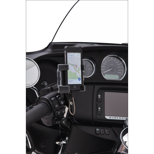 PartzBiz HD: 4421017-Ciro Black Left or Right Perch Mount Premium Smartphone/GPS Holder with Charger | 50211