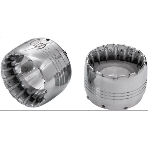 PartzBiz HD: 4420988-Ciro Chrome Billet Jet Machined Muffler Tips Ciro โทรโข่ง / แบบตรง (Pr) | 31320