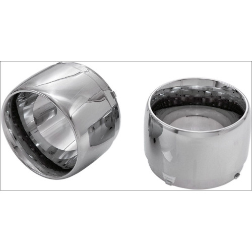 PartzBiz HD: 4420989-Ciro Chrome Billet Jet Muffler Tips Ciro Megaphone / Straight Slip Ons (Pr) | 31300 PartzBiz HD: 4420989-Ciro Chrome Billet Jet Muffler Tips Ciro Megaphone / Straight Slip Ons (Pr) | 31300
