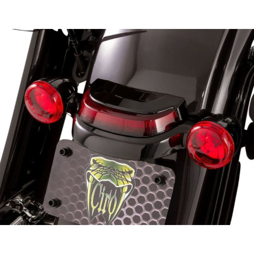 PartzBiz HD: 4420993-Ciro Chrome Crown Taillight Lightstrike Tech Black Red Harley Touring 14-Up PartzBiz HD: 4420993-Ciro Chrome Crown Taillight Lightstrike Tech Black Red Harley Touring 14-Up