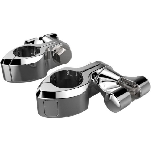 PartzBiz HD: 4421003-Ciro Chrome Adjustable Pinless 1-1/4" Hi-Way Bar Mount w/ Female Footpeg Clevis | 60002 PartzBiz HD: 4421003-Ciro Chrome Adjustable Pinless 1-1/4" Hi-Way Bar Mount w/ Female Footpeg Clevis | 60002