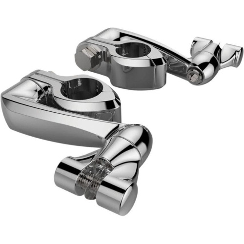 PartzBiz HD: 4420962-Ciro Chrome Adjustable 1-1/4" Hi-Way Bar Mount 4" Extension Arm Clevis Mount | 60004 PartzBiz HD: 4420962-Ciro Chrome Adjustable 1-1/4" Hi-Way Bar Mount 4" Extension Arm Clevis Mount | 60004