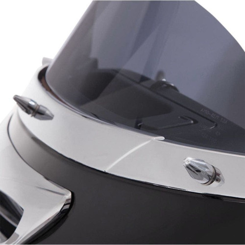 PartzBiz HD: 4420972-Ciro Chrome Pointed Windshield Screw Cap Kit for Harley Batwing 14-16 | 10110