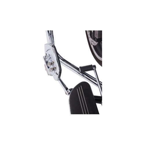 PartzBiz HD: 4420977-Ciro Chrome Twin Rail Boards Floorboards w/ Adapter Harley Male Mount Clevis