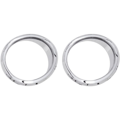 PartzBiz HD: 4420978-Ciro Chrome Non LED Front Speaker Bezels Accents for Harley Batwing FLH/T 14-16 | 42105 PartzBiz HD: 4420978-Ciro Chrome Non LED Front Speaker Bezels Accents for Harley Batwing FLH/T 14-16 | 42105