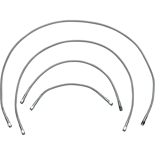 PartzBiz HD: 4420900-Drag Universal Clear Coated 43" Stainless Steel Brake Line w/ AN-3 Fittings Ends | DS098843 PartzBiz HD: 4420900-Drag Universal Clear Coated 43" Stainless Steel Brake Line w/ AN-3 Fittings Ends | DS098843