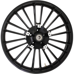 PartzBiz HD CM-ATLANTIC-BLK - Coastal Moto All Black Atlantic Precision Cast 3D 21" Wheel & Tire Package for Harley 00-23 | 3D-ATL213SBABST