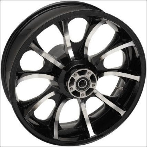 PartzBiz HD: 4420865-Coastal Moto Black Cut Largo 3D 18" Rear Cast Wheel Only Harley 08-17 w/ ABS | 3D-LGO185BC-ABS