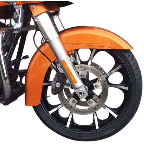 PartzBiz HD: 4420866-Coastal Moto Black Cut Largo 3D 21" Front Cast Wheel Only Harley 00-07 FLH 3D-LGO213BC07
