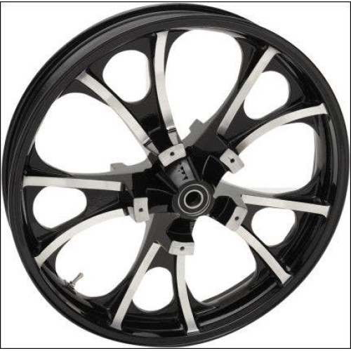 PartzBiz HD: 4420868-Coastal Moto Black Cut Largo 3D 21" Front Cast Wheel Only Harley 08-17 w/ ABS | 3D-LGO213BC-ABS