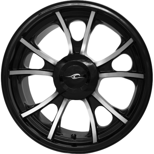 PartzBiz HD: 4420871-Coastal Moto Black Cut Largo Precision Cast 3D Rear 18" Wheel for Harley Trike | 3D-LAR187BC-TRK PartzBiz HD: 4420871-Coastal Moto Black Cut Largo Precision Cast 3D Rear 18" Wheel for Harley Trike | 3D-LAR187BC-TRK