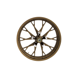PartzBiz HD DS02012433 - Coastal Moto Bronze Marlin 3D Front Dual Disc 21x3.5 Wheel ABS Harley FLH 08-22 | 3D-MAR213BZABST