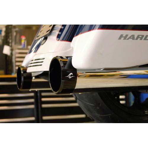 PartzBiz HD: 4420821-Coastal Moto Deep Shot Chrome 4.5” ท่อสลิปออน Harley Milwaukee Eight 17-Up