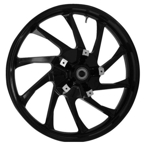 PartzBiz HD: 4420827-Coastal Moto Gloss Black Hurricane Precision Cast 3D 21" Wheel & Tire Package for Harley 00-23 PartzBiz HD: 4420827-Coastal Moto Gloss Black Hurricane Precision Cast 3D 21" Wheel & Tire Package for Harley 00-23