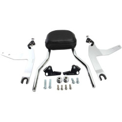 PartzBiz HD CBU-602-2002 - Cobra 602-2002 Chrome Complete ชุดพนักพิงที่ถอดออกได้ Harley 07-17 FL/ST 200mm | 602-2002 PartzBiz HD CBU-602-2002 - Cobra 602-2002 Chrome Complete ชุดพนักพิงที่ถอดออกได้ Harley 07-17 FL/ST 200mm | 602-2002