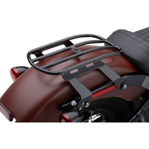 PartzBiz HD: 4420767-Cobra 602-2510B Black Detachable Solo Luggage Rack Harley M8 Softail 18-Up