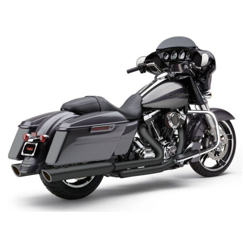PartzBiz HD: 4420718-Cobra 6106RB Black 909 Twins 4" Slip On Exhaust Mufflers Harley Touring 95-16 1801-1025 632335
