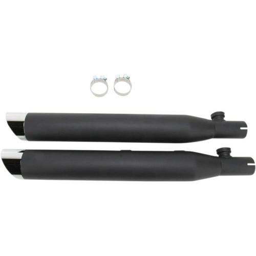 PartzBiz HD: 4420672-Cobra Black 3" Slash Cut Slip On Mufflers Billet Tip Harley 08-16 FXDF FXDWG  | 6006B