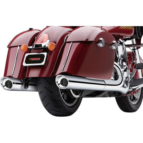 PartzBiz HD: 4420625-Cobra Exhaust 4" Scallop Tip Slip-On Mufflers Indian Chief Chieftain Roadmaster | 5204 PartzBiz HD: 4420625-Cobra Exhaust 4" Scallop Tip Slip-On Mufflers Indian Chief Chieftain Roadmaster | 5204