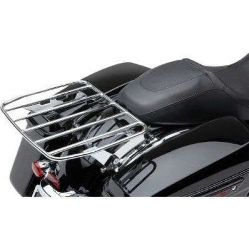 PartzBiz HD: 4420577-Cobra USA 602-2801 Big Ass Detachable Flat Luggage Rack Chrome Harley FLH 97-06