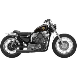 PartzBiz HD CBU-6471B - Cobra USA 6471B สีดำ 4 ” El Diablo ท่อไอเสีย 2-Into-1 86-03 Harley Sportster XL 1800-2354 18002354 631402