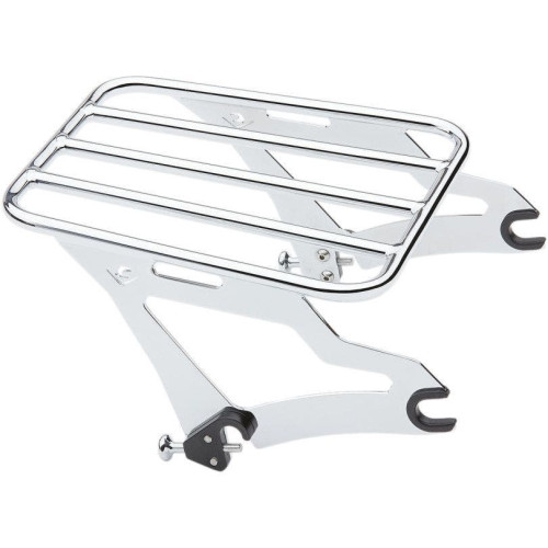 PartzBiz HD: 4420532-Cobra USA Chrome Quick Detachable Luggage Rack Harley Touring FLH/T 09-18 | 602-2500