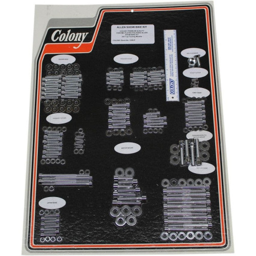 PartzBiz HD: 4420541-Colony 1028-P Chrome SAE Engine Hardware Bolt Kit Harley Touring M8 2017-Up Drivetrain rocker box primary cover lifter base transmission covers oil pump air cleaner cam cover point cover timing plug motor mounts best new upgrade PartzBiz HD: 4420541-Colony 1028-P Chrome SAE Engine Hardware Bolt Kit Harley Touring M8 2017-Up Drivetrain rocker box primary cover lifter base transmission covers oil pump air cleaner cam cover point cover timing plug motor mounts best new upgrade