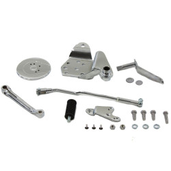 PartzBiz HD VT22-0801 - Complete Chrome Forward Control Shift Kit Custom Harley Pan Shovel Head 22-0801