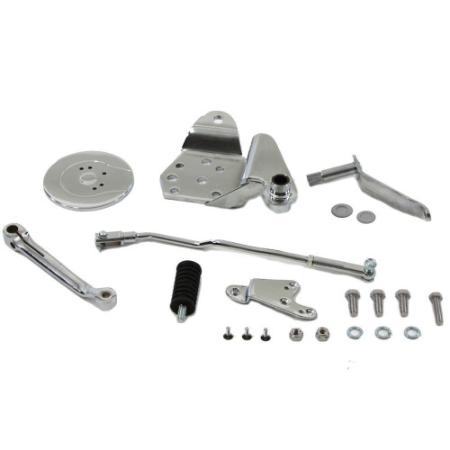 PartzBiz HD: 4420427-Complete Chrome Forward Control Shift Kit Custom Harley Pan Shovel Head 22-0801