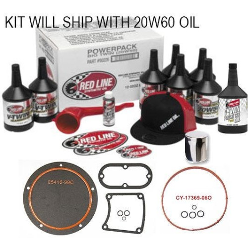 PartzBiz HD: 4420433-Complete Red Line Trans & Primary Oil Kit w/ Gaskets Harley Twin Cam 5 Speed 07-16 PartzBiz HD: 4420433-Complete Red Line Trans & Primary Oil Kit w/ Gaskets Harley Twin Cam 5 Speed 07-16