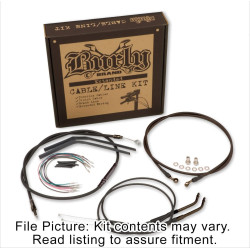 PartzBiz HD B30-1039 - ชุดสายเคเบิลขยายไวนิลสีดำ Burly สำหรับแฮนด์ 12 นิ้ว Harley Dyna FXD 07-11 | B30-1039 PartzBiz HD B30-1039 - ชุดสายเคเบิลขยายไวนิลสีดำ Burly สำหรับแฮนด์ 12 นิ้ว Harley Dyna FXD 07-11 | B30-1039